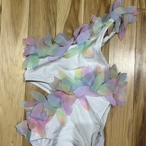 Swimsuit Pageantry Girls One Shoulder Swimwear Size 10/12